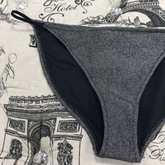 TOPSHOP Metallic Tanga Bikini Bottoms - Picture 7 of 7